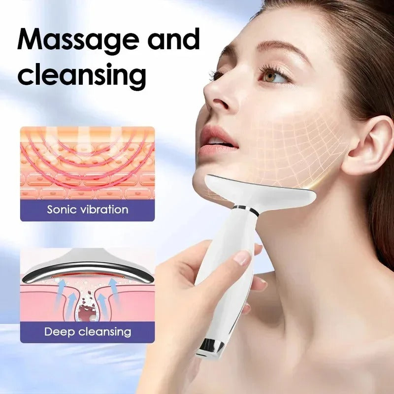 7-Color LED Face & Neck Massager | At-Home Skin Wellness Device