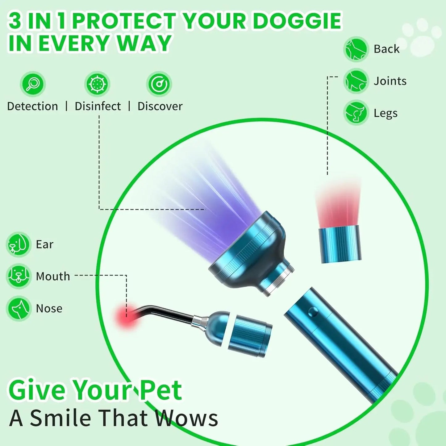 Pet Cold Laser Therapy Device | 5-Wavelength Red Light Therapy