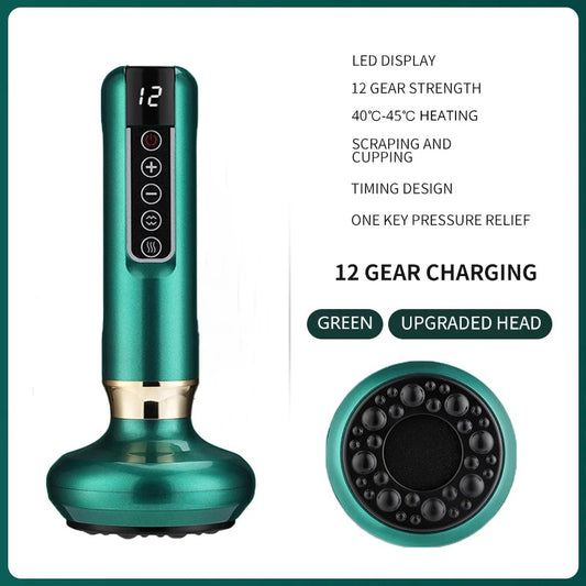 Smart Vacuum Cupping & Scraping Device (12-Level, Heated)
