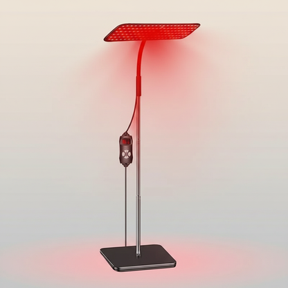 Red Light Therapy Panel 660nm 850nm on premium cream background