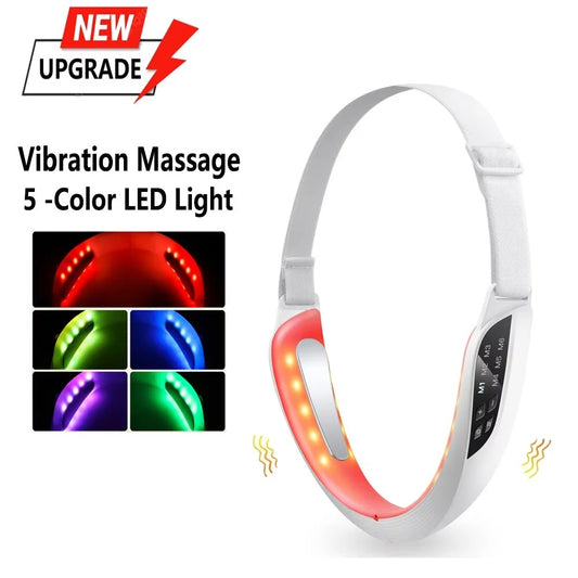 Electric V Face Lifting Beauty Device – 6 Modes EMS Microcurrent Facial Massager for Double Chin & Skin Firming