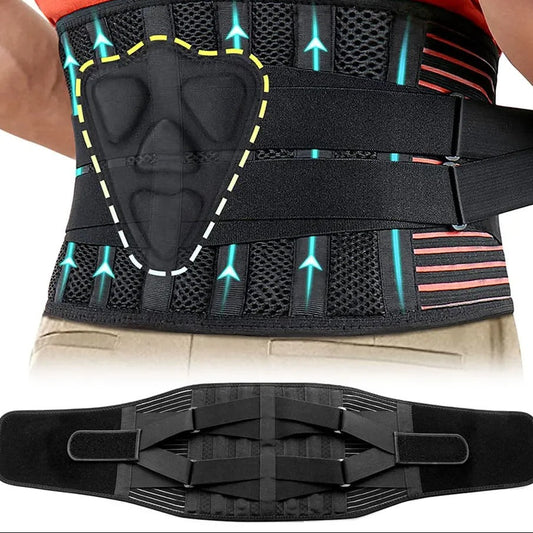 Lower back support belt adjustable lumbar brace for work fitness and daily comfort
