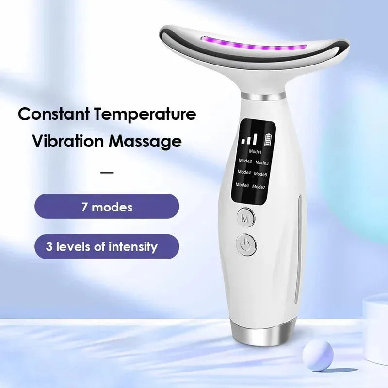 7-Color LED Face & Neck Massager | At-Home Skin Wellness Device