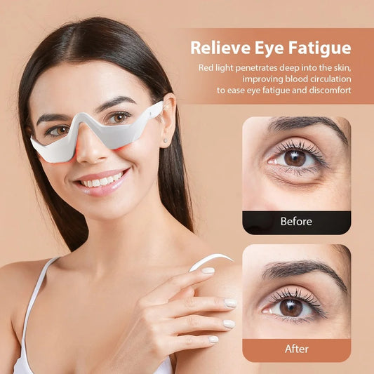 Smart EMS and red light therapy eye glasses for eye relaxation and recovery
