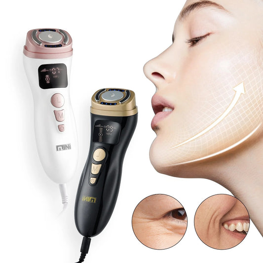 Ultrasonic EMS facial lifting device for skin toning and rejuvenation
