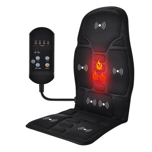 Electric heated back and neck massage cushion full body vibration chair pad

