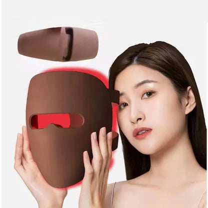 4 mode LED red light therapy face mask for skin and recovery support
