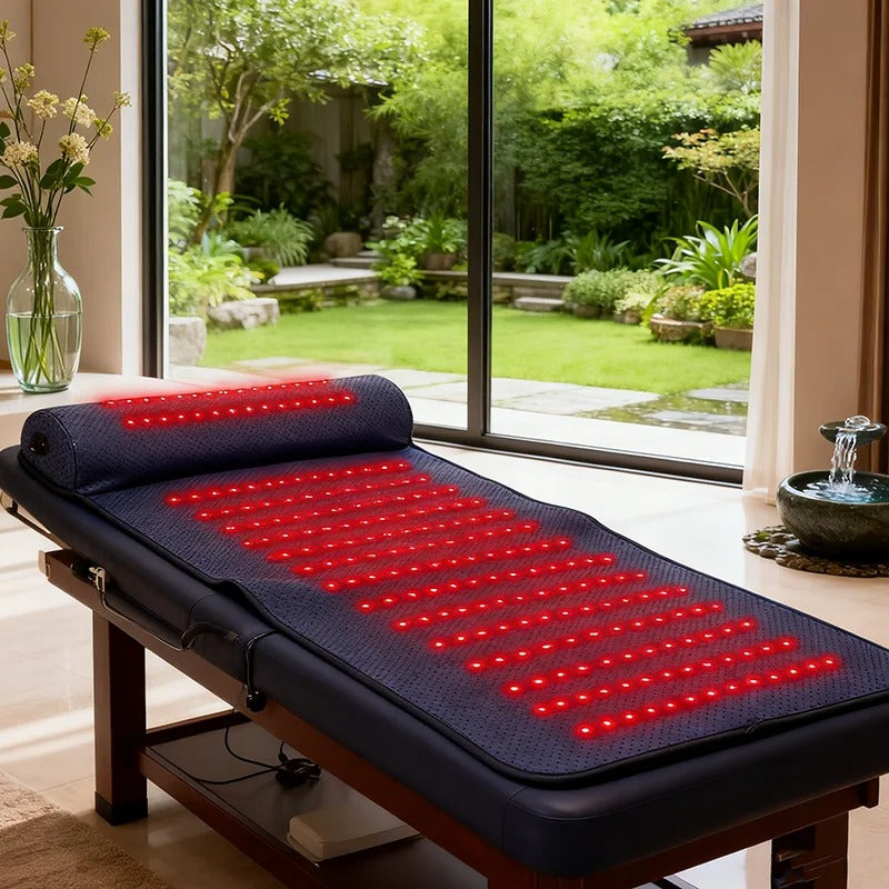 Red Light Therapy Mat with Far Infrared Heat | 3D Neck Support & Full Body Wellness