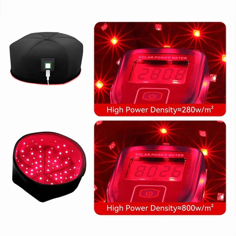 LED Hair Therapy Cap | 120 LEDs 660nm + 830nm for Scalp Wellness & Fuller-Looking Hair