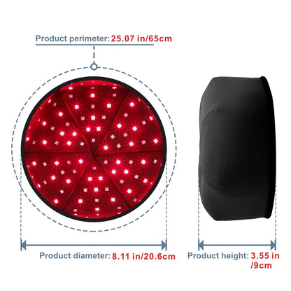 120 LED red and near-infrared light therapy hair cap for hair growth
