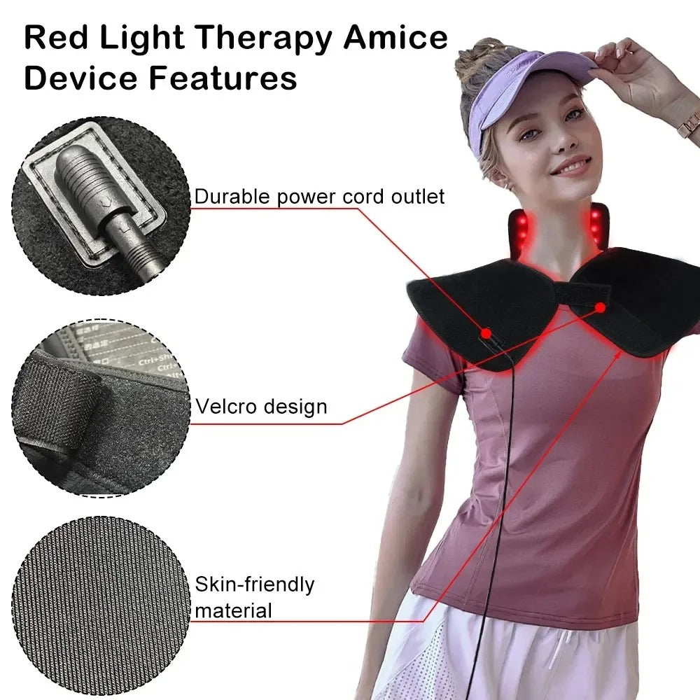 Red Light Therapy Shoulder & Neck Wrap | 660nm + 850nm Targeted Comfort Support
