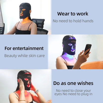 LED Face & Neck Light Therapy Mask | 4-Color Skincare System