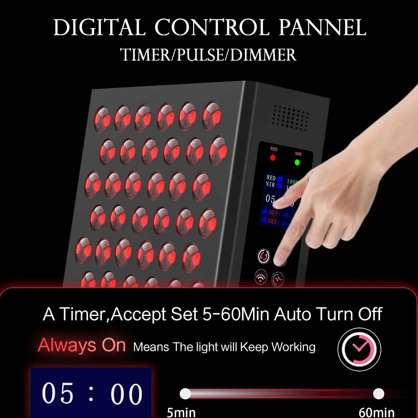 Red Light Therapy Panel | 660nm + 850nm Full-Body Wellness Sessions