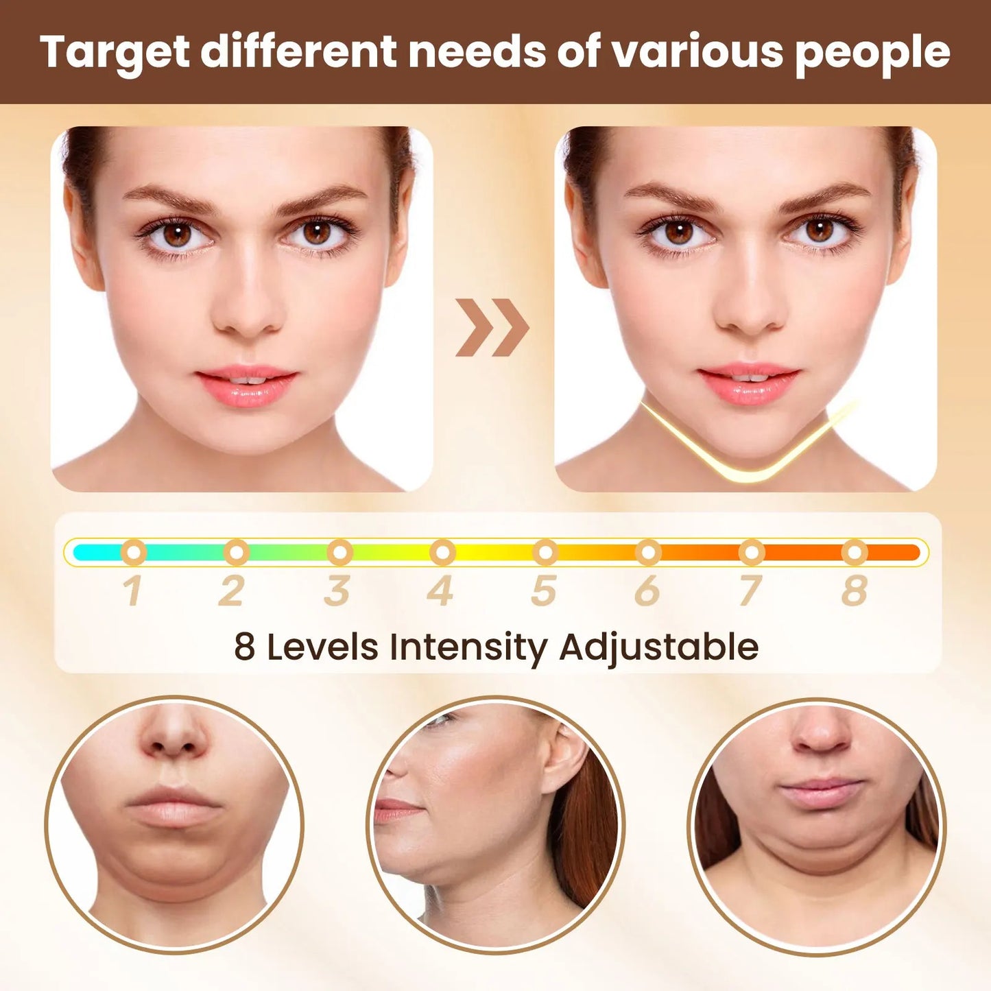 Electric V Face Beauty Device | EMS Microcurrent Facial Massager