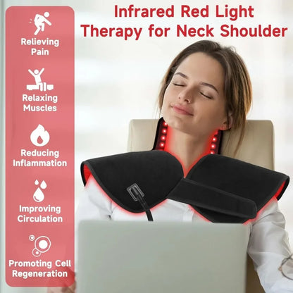 Red Light Therapy Shoulder & Neck Wrap | 660nm + 850nm Targeted Comfort Support