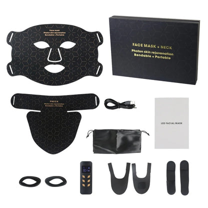 LED Face & Neck Light Therapy Mask | 4-Color Skincare System